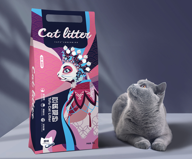 品牌形象 產(chǎn)品包裝設計 '原味豆腐貓砂系列